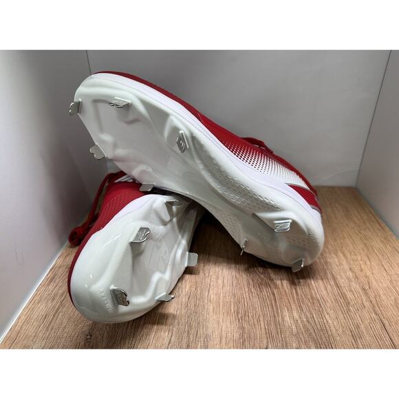 Adidas Icon 7 S23861 Men’s Baseball Cleats Size 12 Red / White - Picture 4 of 5